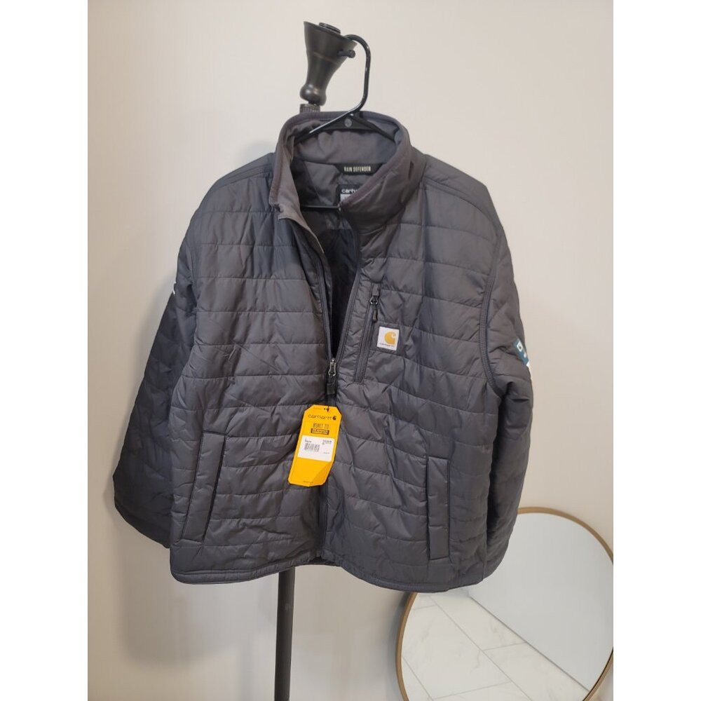 Carhartt Men’s Montana Loose Fit Insulated Jacket Black Size L Rain Defender New